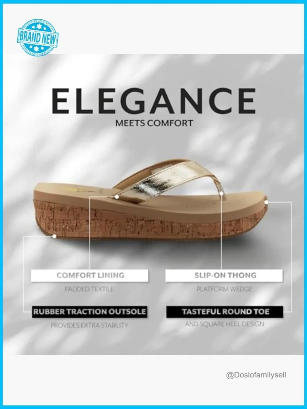 Wedge Sandals Slip-On Thong Style Comfort EVA Insole Casual Summer Wear